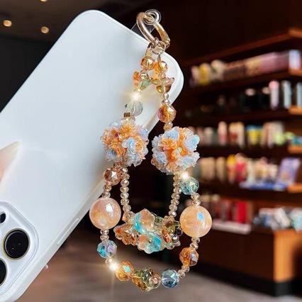 Dunhuang color mobile phone chain, luxurious hanging accessory, high-end mobile phone strap, durable and sturdy, wrist-hanging hand-held accessory