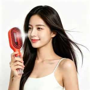 Spray Comb for Curly Hair, Dual-Teeth Design for Scalp Massage, Anti-Static, Moisturizing Brush, Dry/wet Use, Travel-Friendly