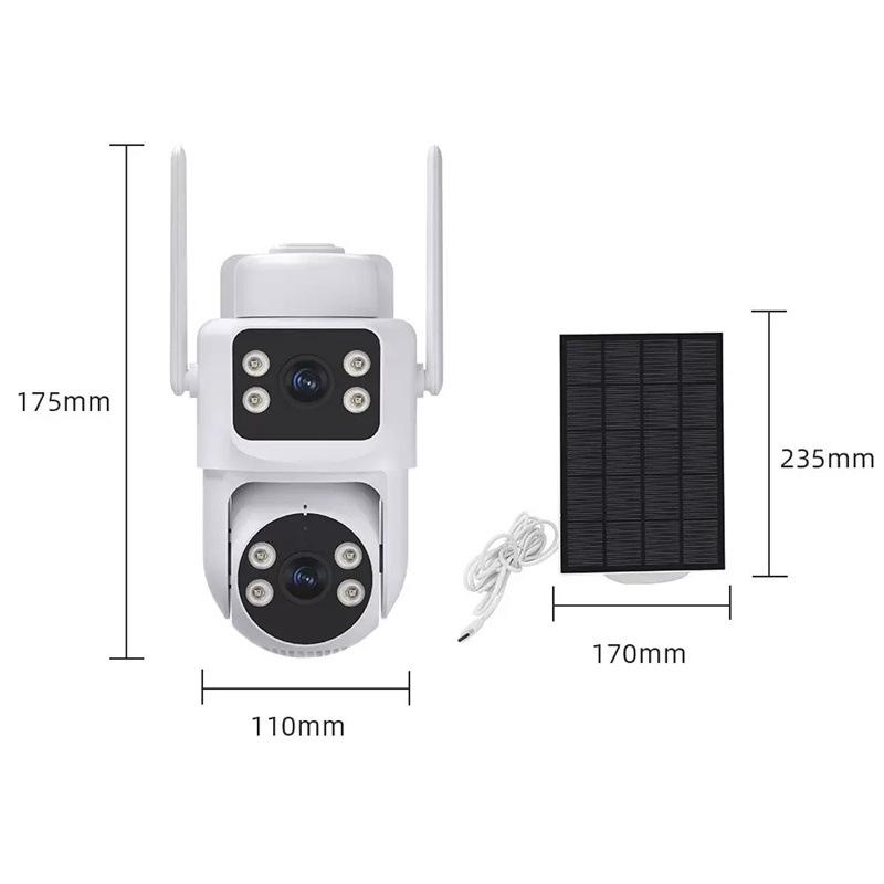 WiFi camera, power-free monitor, outdoor waterproof, high-definition, remote control via mobile phone, card-insertable dome camera