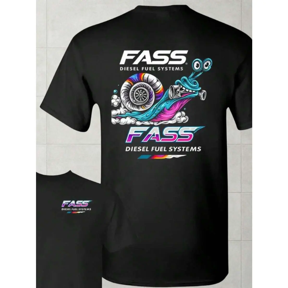Pure Cotton Men T Shirt FASS  Fuel Systems Turbo Snail Graphic Tee Streetwear Vintage Car Lover Gift Fun Automotive Top