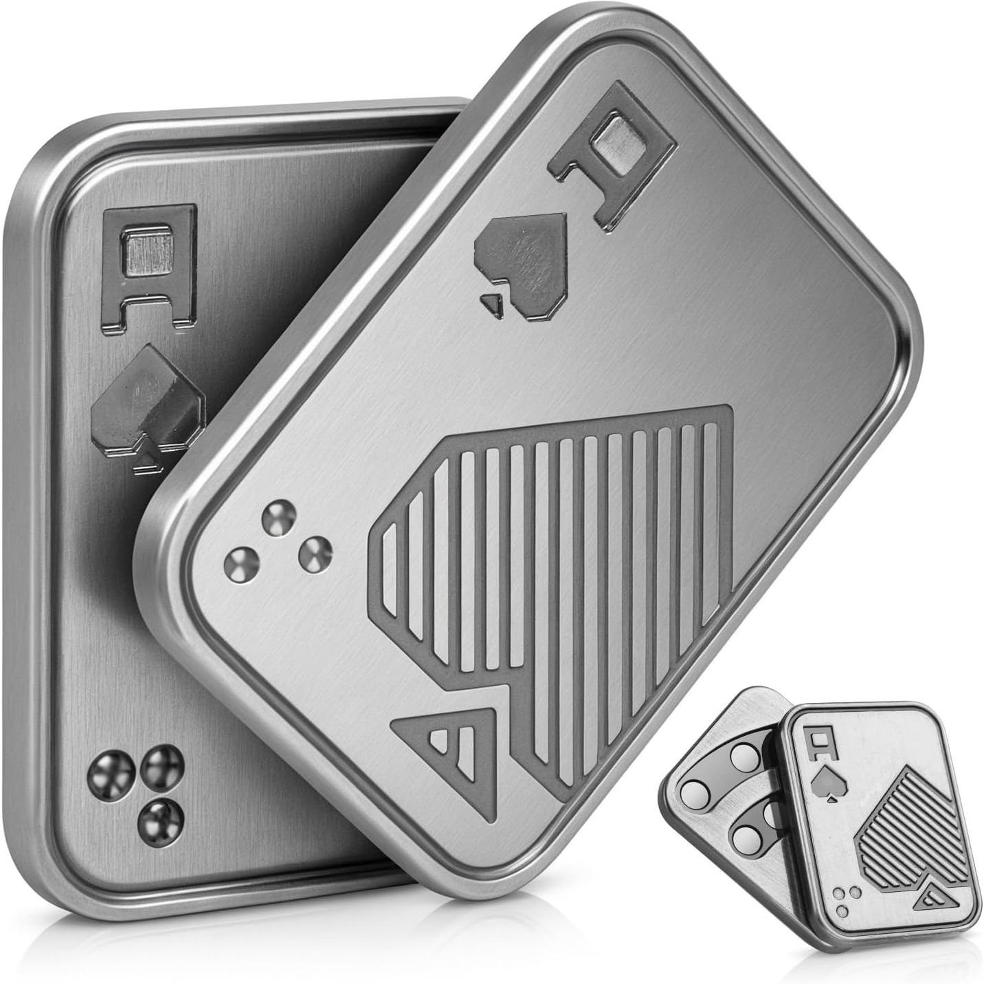 Magnetic Metal Fidget Toys for Adults & Teens, Stress Relief Fidgeting, Manual Rotation Stress Relief Toy, Office Decompression Tabletop Toy（Magnet style） #GLOBAL PICKS