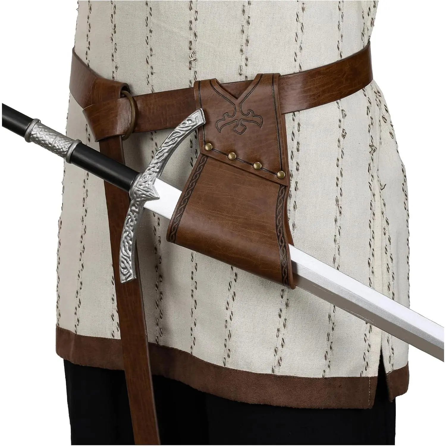Medieval Sword Frog with Belt Viking Sword Holster Scabbards Vintage Renaissance Sword Sheath Holster for Ren Faire