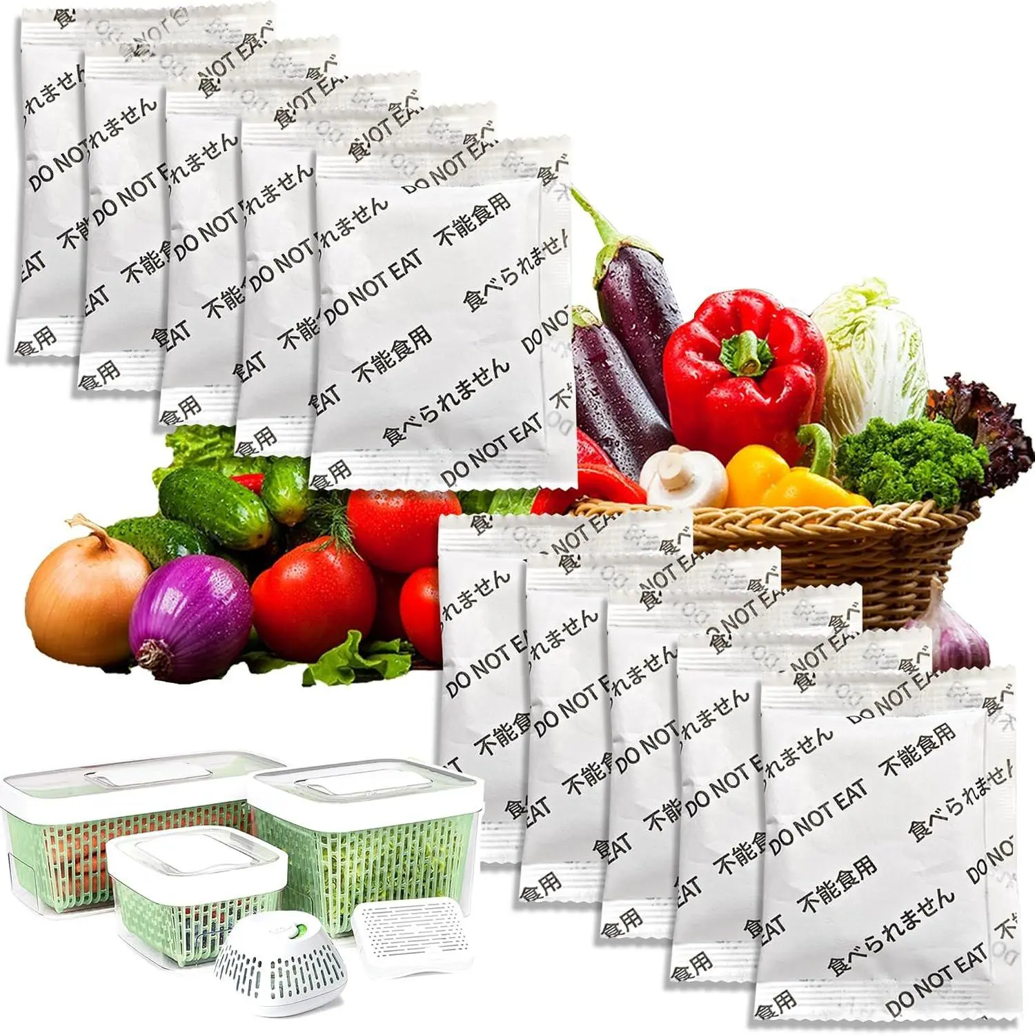 10-Pack  Kits for   Grips GreenSaver Carbon Filter Refills, Compatible with   Grips GreenSaver Produce Keeper & Standing Crisper Drawer Insert, Keep Fruits Veg