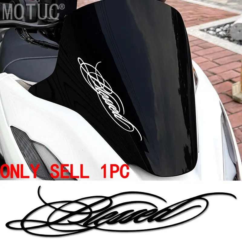 1 piece motorcycle self-adhesive sticker Decal, premium feel with multiple color options; waterproof and sunproof, effectively covers scratches; suitable for motorcycle body, helmet, etc.; the best choice for personalized motorcycle sticker enthusiasts
