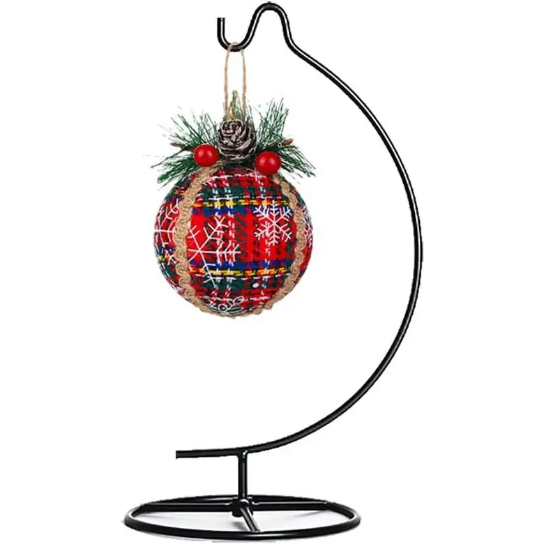 Ornament Display Stand Metal Stand Air  Stand Flower Pot Holder Iron Stand for  Glass Globe Ball (C Shape)