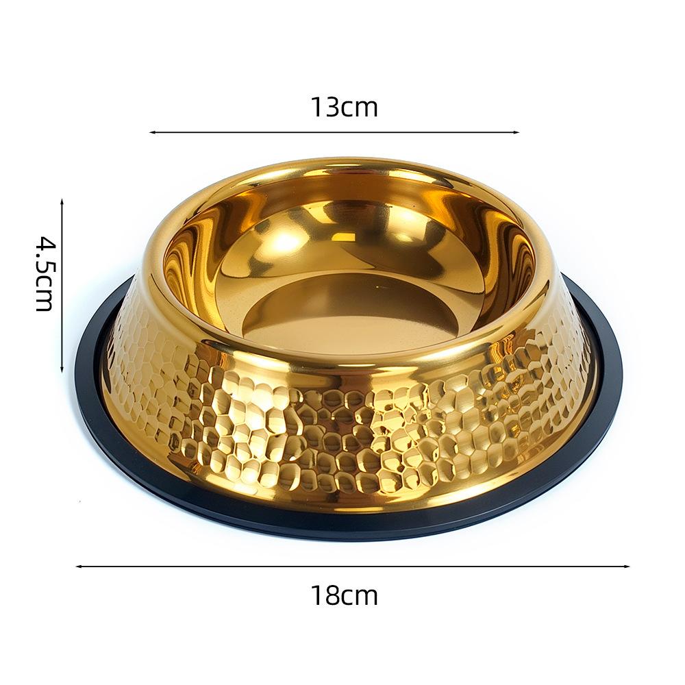 304 Stainless Steel Heavy Duty Pet Bowl, 1 Count Anti-spill Dog Food & Water Bowl, Rustproof BPA-Free Pet Feeding Bowl with Rubber Base, Pet Supplies & Accessories for Dogs & Cats