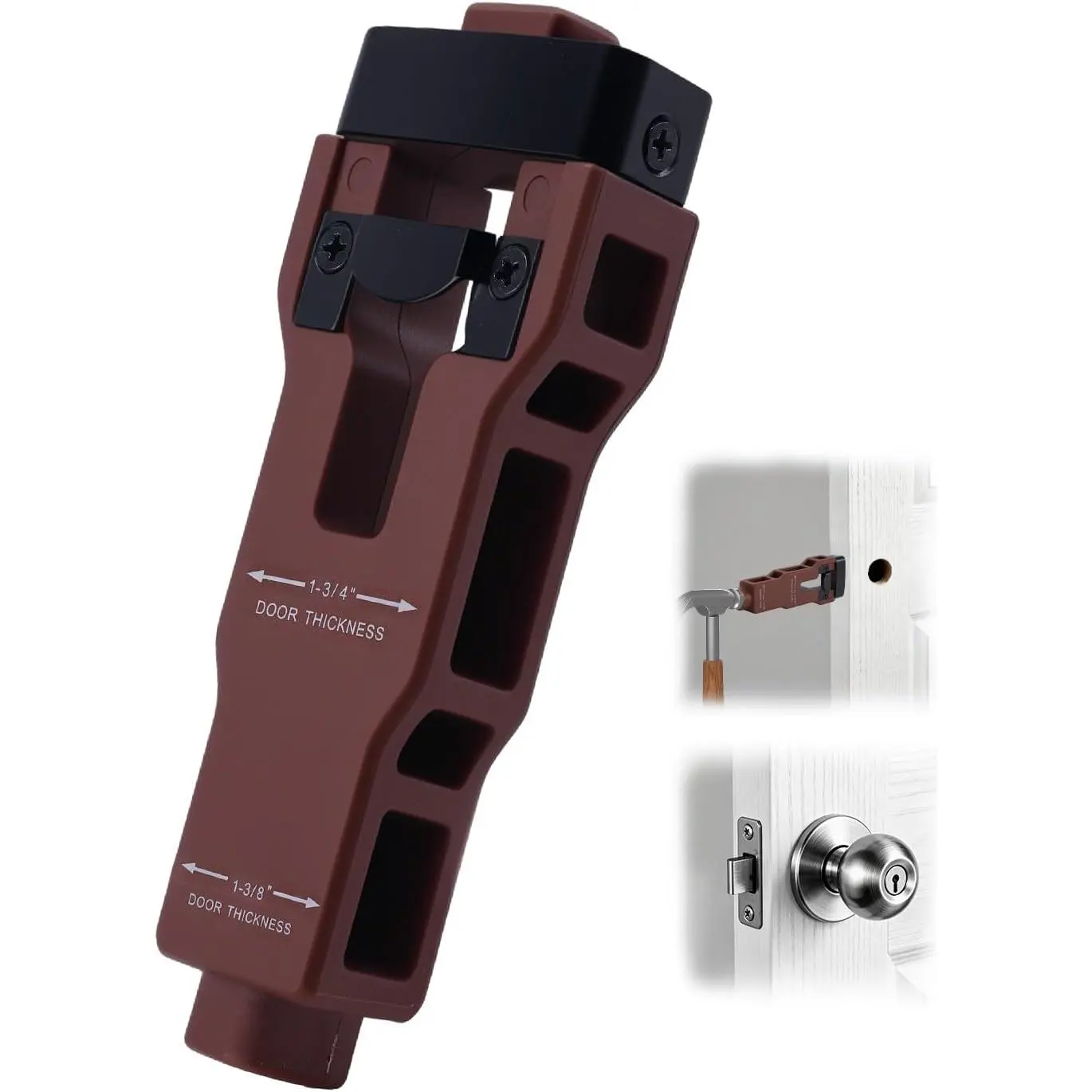 Door Latch Mortise Tool, Precision  Chisel Jig for Lock Installation | Fits /8" & /4" doors. -in scoring , heavy-duty strike . For clean, split-free latch installation