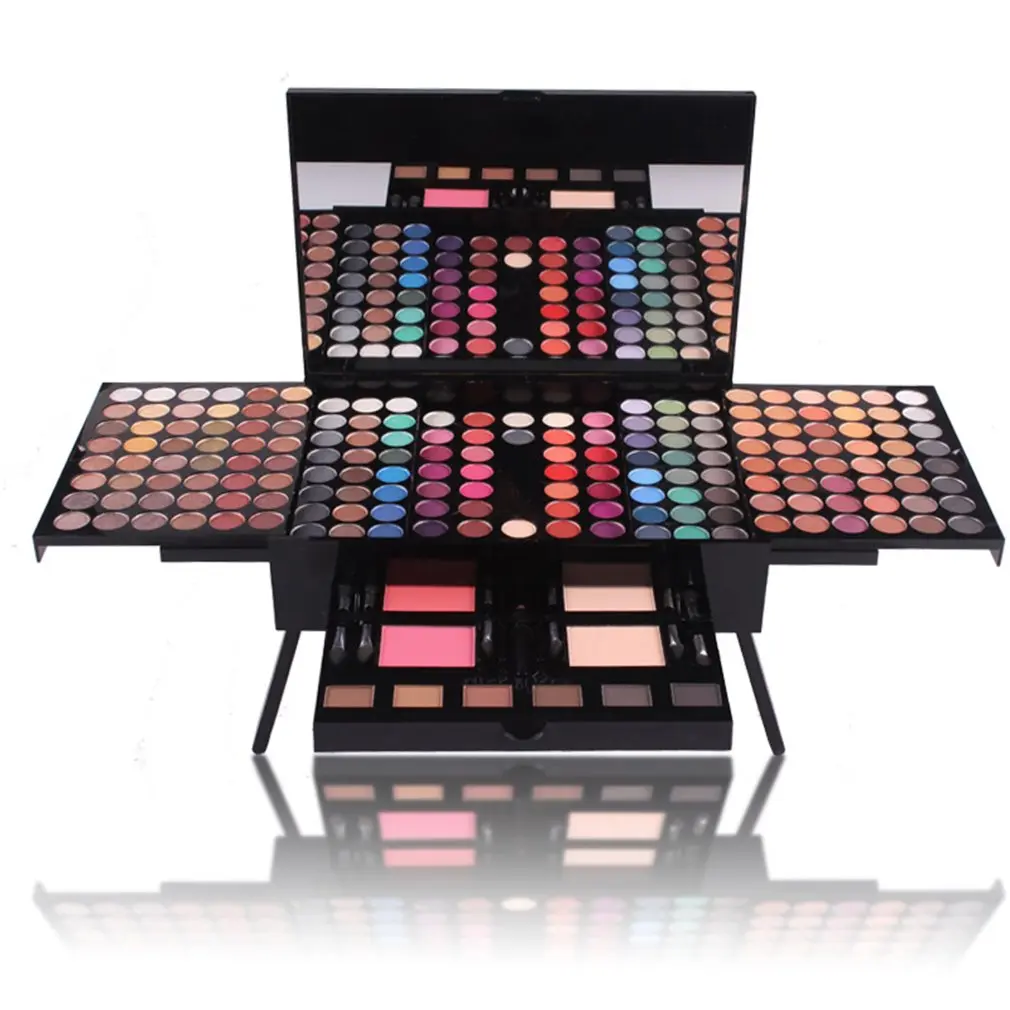 180-color matte and shimmer eyeshadow, blush, foundation, and eyebrow palette makeup set - ideal eyeshadow makeup products, perfect for gifts, Christmas presents, and New Year gifts