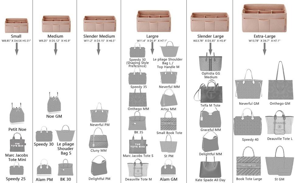 Purse Organizer Insert, Felt Bag Organizer For Handbag Purse Organizer,13 Colors, 6 Size (Medium, Black) Purse Organizer Insert, Felt Bag Organizer For Handbag Purse Organizer,13 Colors, 6 Size (Medium, Black)