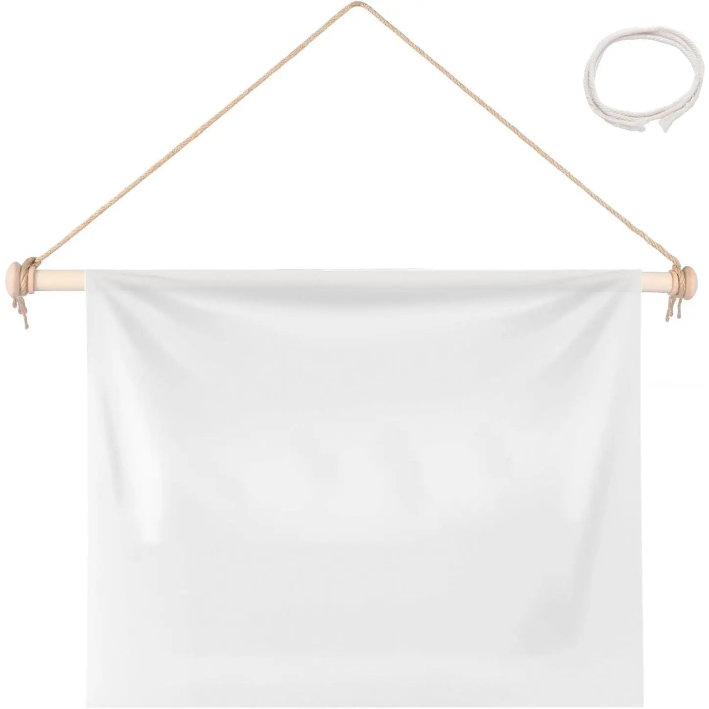 Hangable Wooden Tapestry Hanger Rod, 16-28 Inches Tool Organizer for Tapestries, Boho & Farmhouse Wall Decor