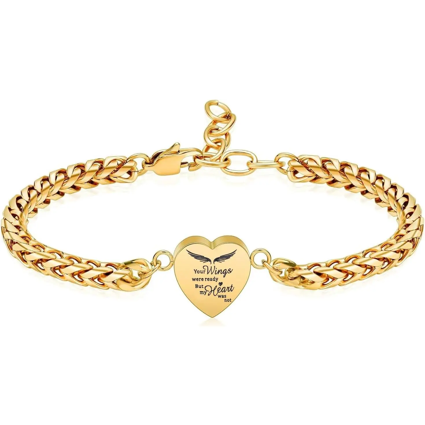 Heart Cremation Memorial Urn Bracelet for Ashes for Women Stainless Steel Adjustable  Bangle Cremation Memorial Ash