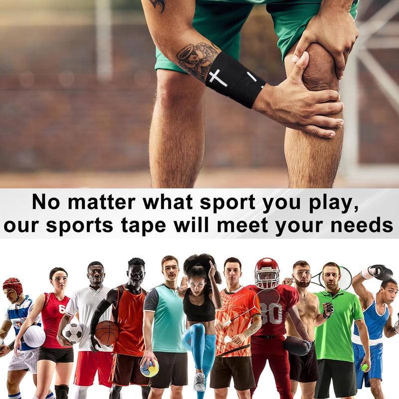Geiserailie Christian Athletic Tape with Cross Sport Tape Wrist Warp for Football Baseball Soccer Athletes Religious Bible Verses Christian Gift for Christmas Church Members 2IN X 23FT(Black)