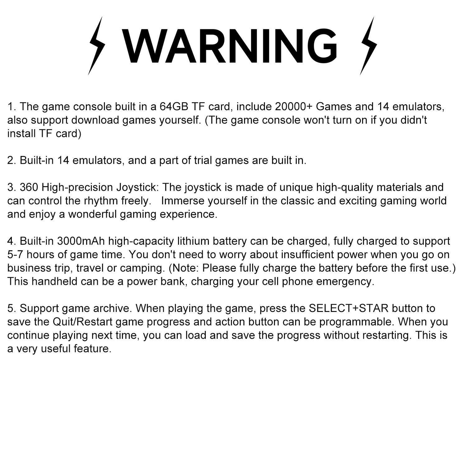 YLW Retro Handheld Game Console, 4.5 Inch IPS Screen Games Machine, Wireless Mini Portable Game Player, Gaming & Consoles for Boy Gift