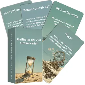 German Oracle Card Deck Whispers of Time, 54 Original Design Cards, Personal Growth, Guidance and Reflection, Holiday Gift