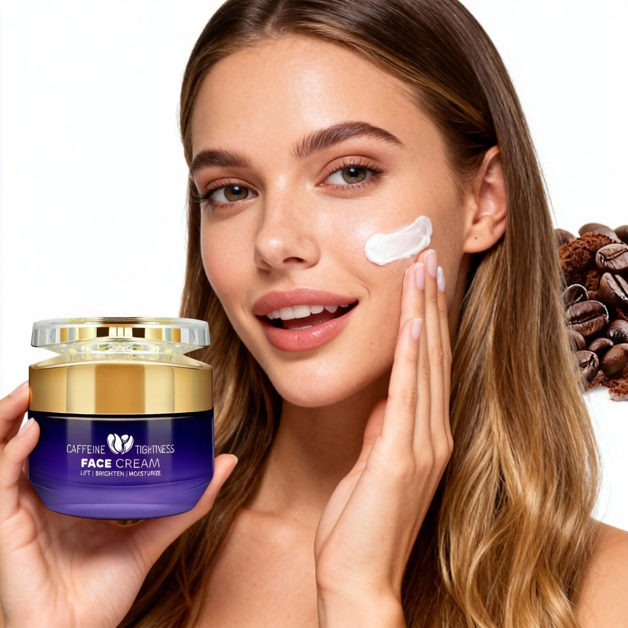 Caffeine Retinol Firms Face Cream Moisturizer with Niacinamide and Hyaluronic Acid, Deep Moisture Hydrating Essence, Lightweight Non-Greasy, Face and Neck, 50g