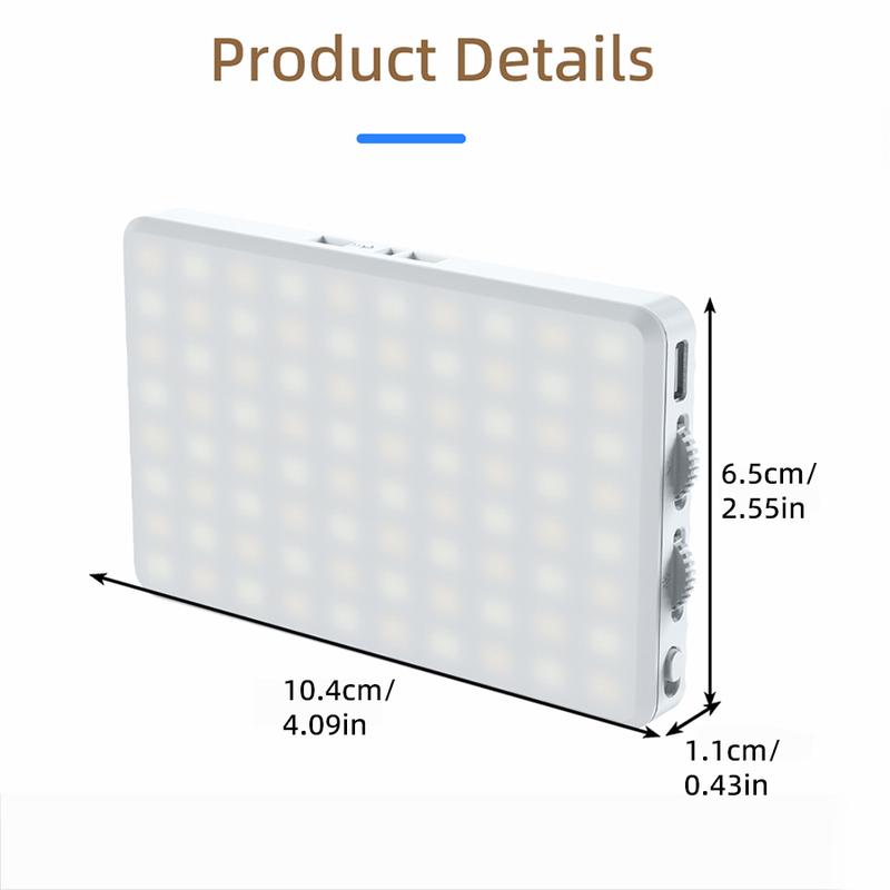 Portable Selfie Light with Clip, Rechargeable CRI 95+ 3 Light Modes Clip on Light, Selfie Accessories for Phone/Tablet/Laptop