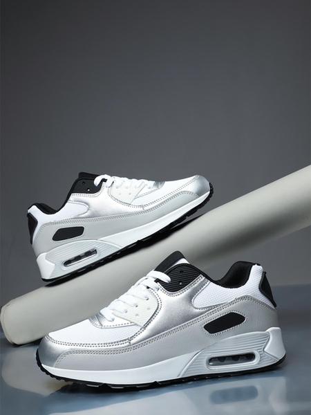 Men's Casual Sports Shoes with Iconic Style and Colorful Design, Comfortable Non-Slip Air Cushion Running Sneakers for Daily Training