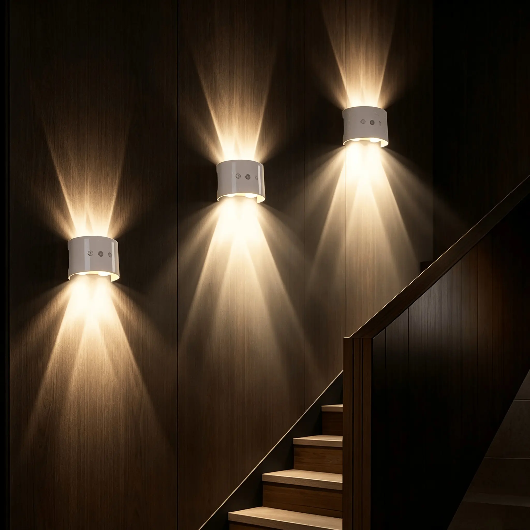 Rechargeable LED Wall Lamp with Motion Sensor, Adjustable Indoor Light, Magnetic Step Light, Easy Installation, Perfect for Home Decor