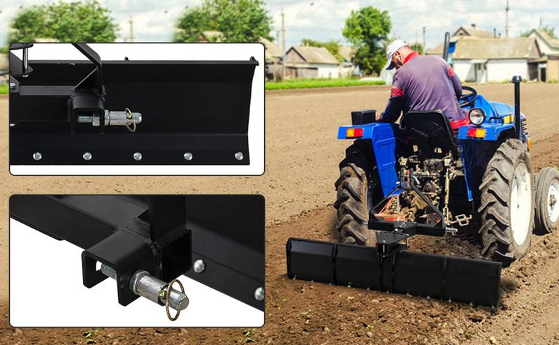 GARVEE 3 Point Rear Grading Blade for CAT_0 & CAT_1 Tractors - 52" Heavy Duty Steel Scraper for Grading Driveways, Arenas, Top Soil, Gravel, and More - Perfect for Landscaping and Construction Projects. GARVEE 3 Point Rear Grading Blade for CAT_0 & CAT_1 Tractors - 52" Heavy Duty Steel Scraper for Grading Driveways, Arenas, Top Soil, Gravel, and More - Perfect for Landscaping and Construction Projects.