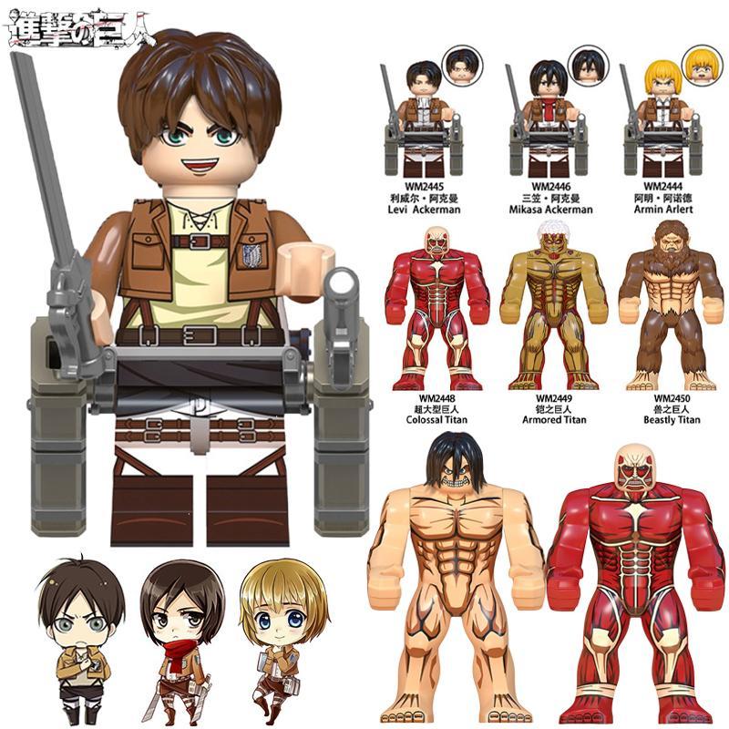 Attack on Titan Action Figure Toys for Boys Girls Eren Jaeger Model Ornament Mikasa Levi Ackerman Desktop Decor Birthdays Gifts popular
