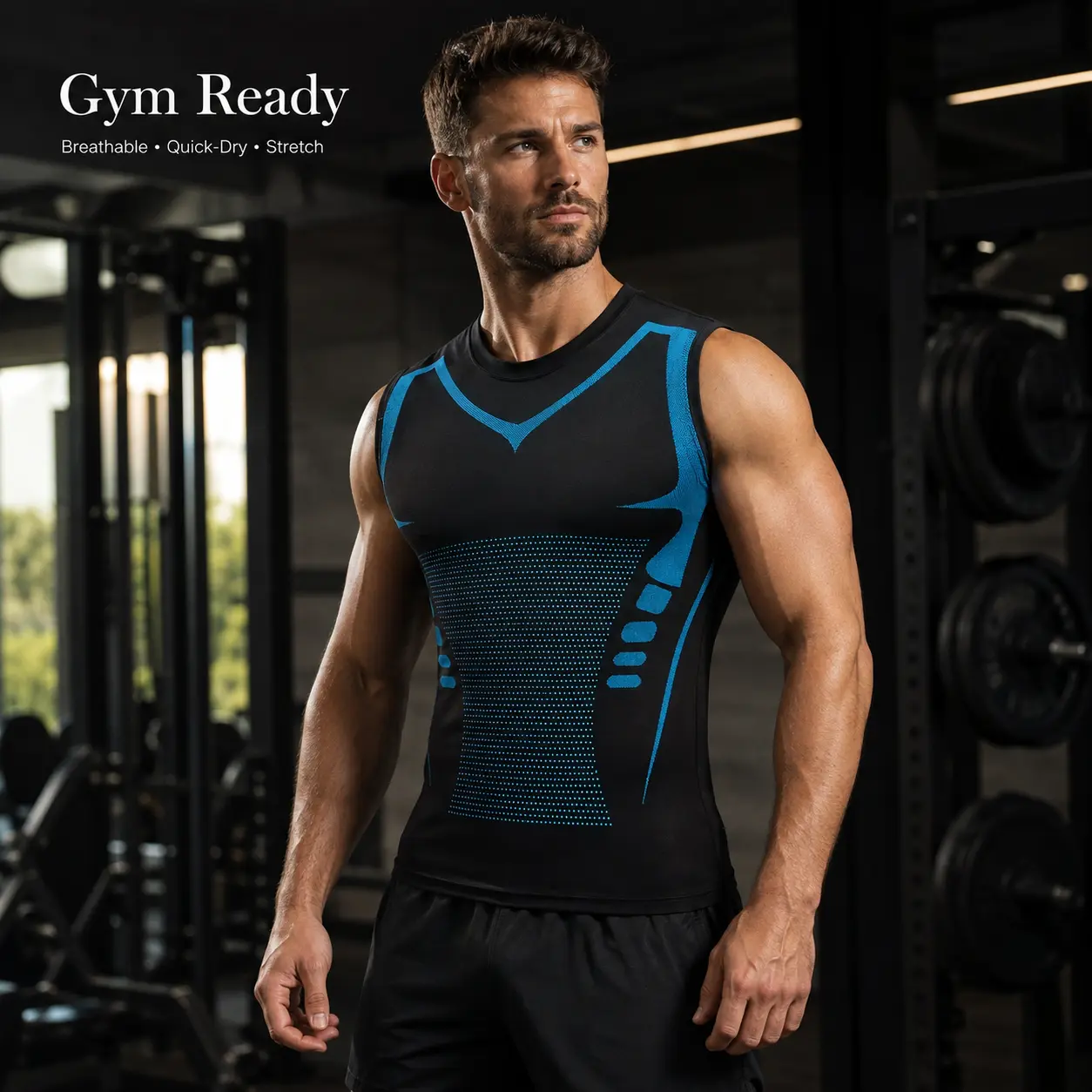 3pcs Men'S Athletic Compression Tank Tops, Sleeveless Shirts for Basketball, American-Style Training Vests Designed for Moisture-Wicking And Quick-Drying, Ideal for Sports And Outdoor Activities