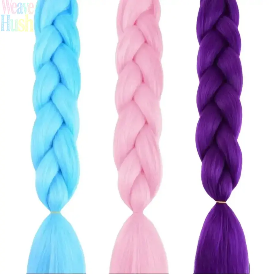 24 Inch Heat Resistant Synthetic Braided Yaki Straight Puff Ponytail Wig, Soft Natural K-Pop Hairpiece, Stylish Accessory for Daily Look, Kids Cosplay Party Dress Up & Themed Gathering