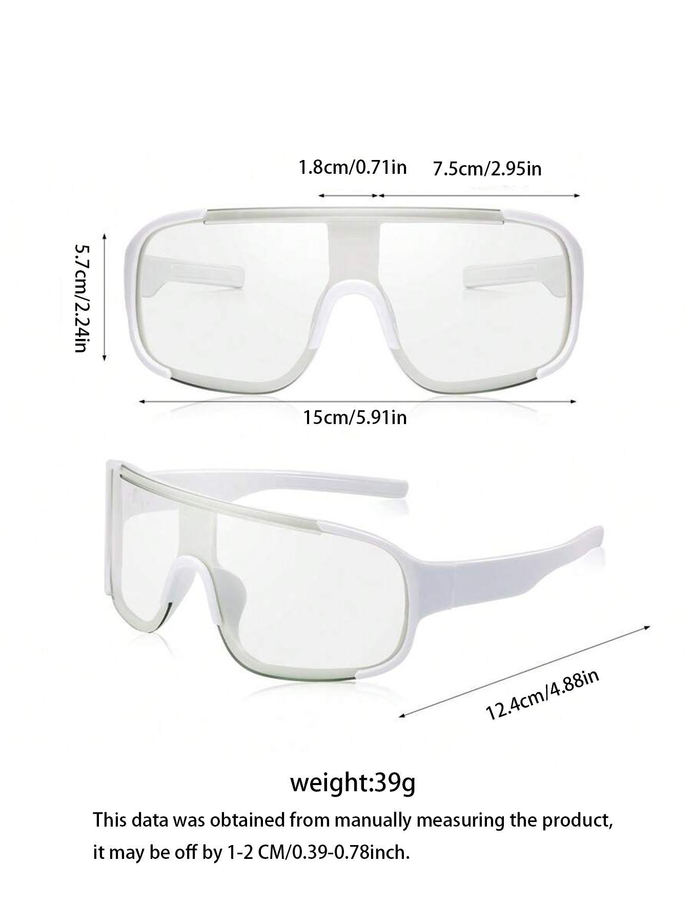 Unisex Simple Style Plain Color Sunglasses, Trendy Casual Sunglasses for Everyday Use, Fashion Accessories for Outdoor Activities