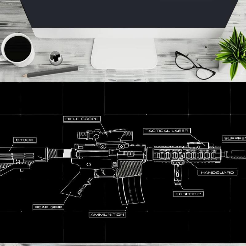 Cool Pattern Mouse Pad, Large Game Mouse Pad, 1 Count Computer Desk Mat, Keyboard Pad, Non-slip Natural Rubber Office Mousepad, Table Accessories, Gaming Desk Accessory