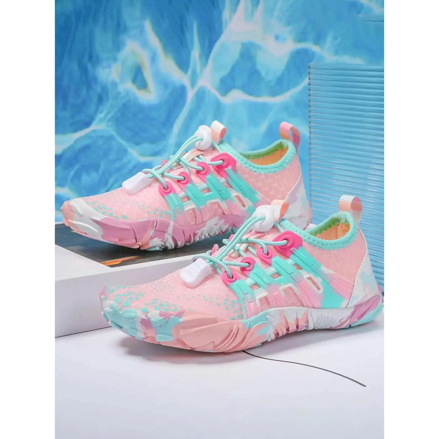 YYW1 Women Quick Dry Sporty Water Shoes Non Barefoot Beach Shoes Swimming Shoes Outdoor Swim Surfing Diving Hiking Aqua Sneakers