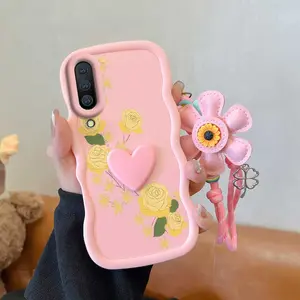 3pcs( Budding flower petals phone Case+Lanyard+Craft Embellishments) For Galaxy A50s/A53/A54/A51/A52/A55/A56/A20/A21s/A23/A25/A36/A30/A30S/A32/A33 5G/A34/M16/M14/M22/M23/M32/M05/M02s/M04 For Galaxy S25/S25Ultra/S26/S24/S24Ultra/S23/S21FE/S23/F23/F42 Cover