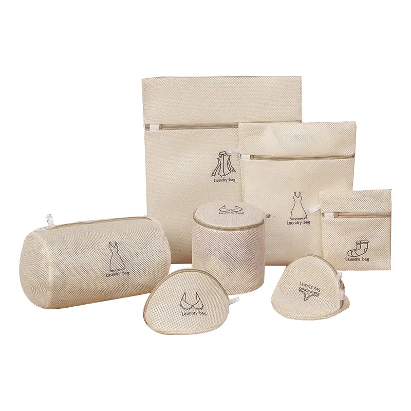 7PCS Kit of Bags for Washing Delicate Clothes in the Machine with Zipper, Washing Bags, Laundry Organizers for Underwear, Clothes and Sensitive Fabrics, Reusable