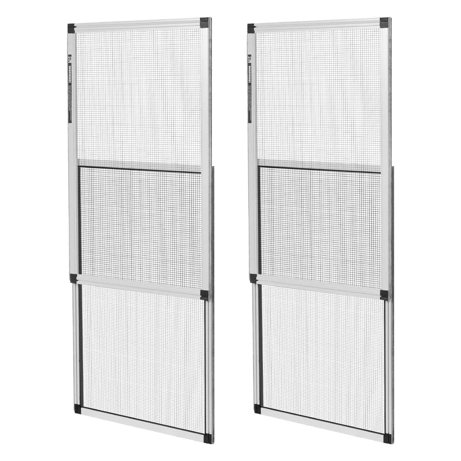 Adjustable Window Screen, 15" H x 21" - 40" W, 2 Packs Expandable Windows Screens with Aluminum Frame and Durable Mesh, Horizontal or Convert to Vertical Adjustable Installation