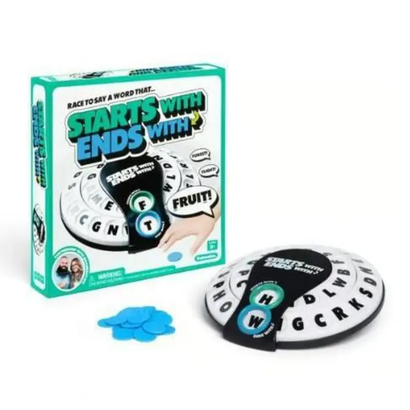 Spin Shout Out Word Game with Letter Wheel & Spinner Wheel - Fast-Paced Family Board Game Suitable for Game Nights, Travel, Classroom | Letter Wheel Spinner with 20 Tokens for Group Party Word Challenges, Family Fun for Ages