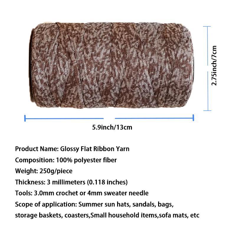 Solid Color Crochet Thread, 1 Count DIY Crochet Supplies for Sun Hat, Bag, Shoes, Cushion, Slippers, Crochet Supplies for Home Decor, Crochet Items