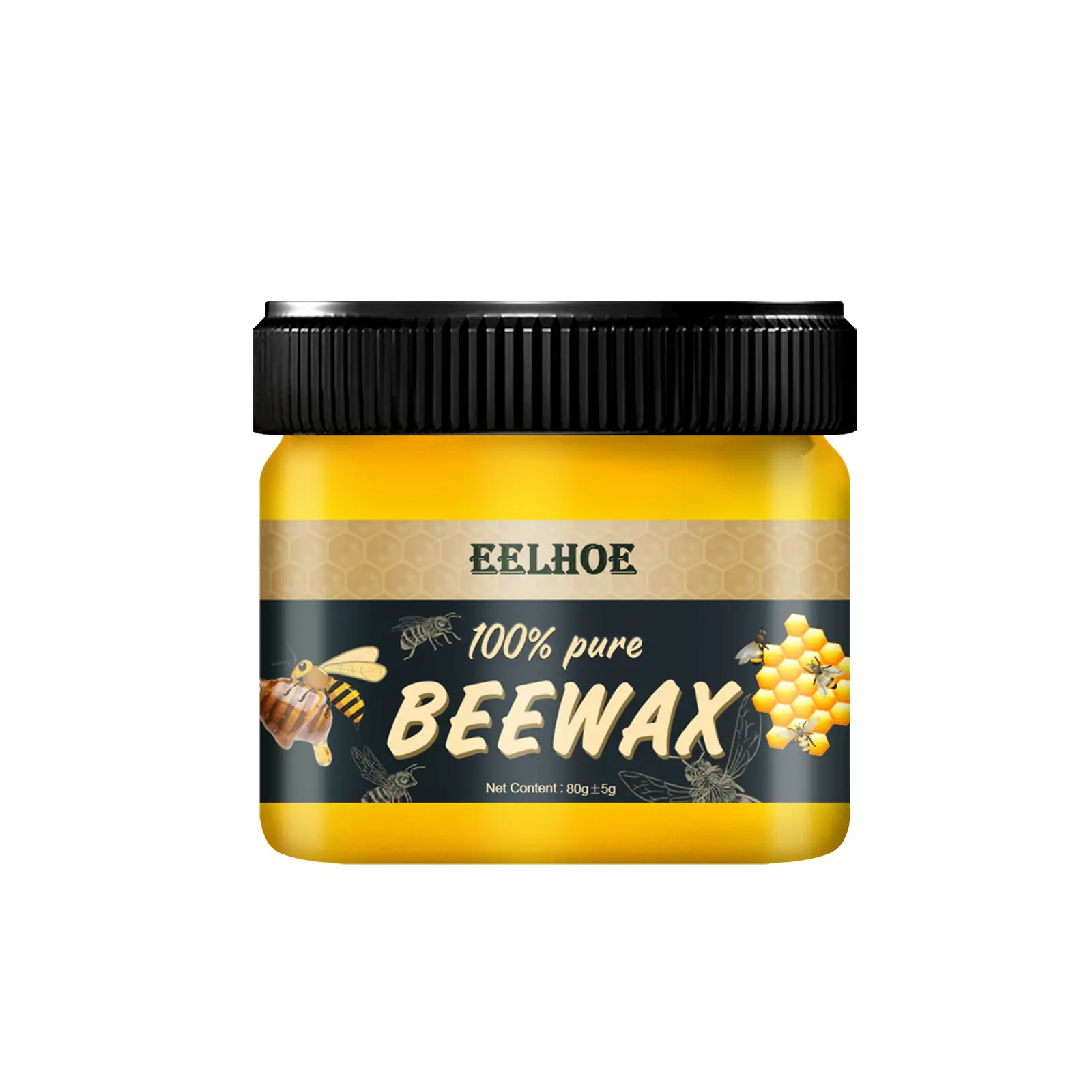 EELHOE Natural Beeswax for Furniture Brightening, Polishing, Waterproofing, and Wear-Resistant Wood Floor Maintenance and Care Beeswax