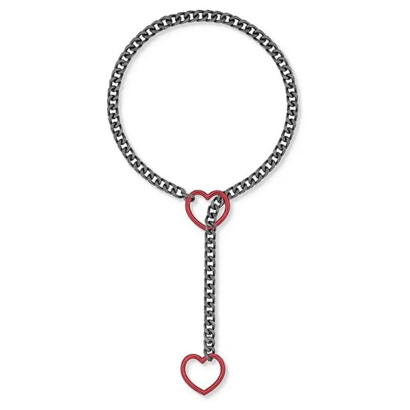Gothic  Pendant Necklace, Unisex Stainless Steel    with Adjustable Length for Punk Streetwear & Daily Wear,  Shape,   Necklaces,   Chain, Heart Shape, Chain  Necklaces