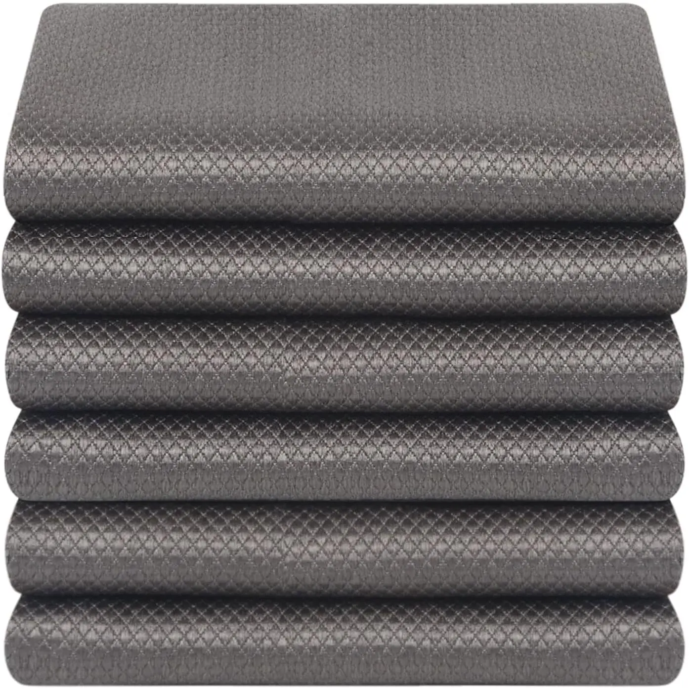 Microfiber Glass Cleaning Cloth Streak Free Magic Towels Grey | 16x16Inch 6Pack, Stainless Steel Wipes, Fish Scale Cloth, Rags for Window, , Mirrors, Eyeglass, Lint Free, Streak Free