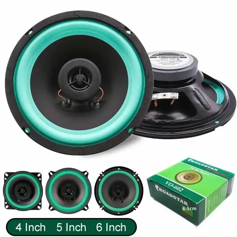 1 x Universal Wired HiFi Coaxial Bass Speaker (4/5/6.5 in) - 100W/160W Full Range Frequency Car Audio System, Cell-Compatible Car Stereo Component with HiFi Stereo Sound, Bass Speakers