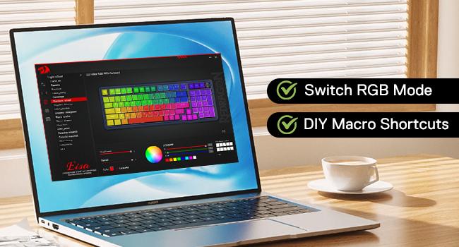 Redragon K686 PRO 98 Keys Wireless Gasket RGB Gaming Keyboard, 3-Mode PBT Mechanical Keyboard w/Hot-Swap Socket, Dedicated Knob Control & 5-Layer Noise Dampening, Custom Linear Switch