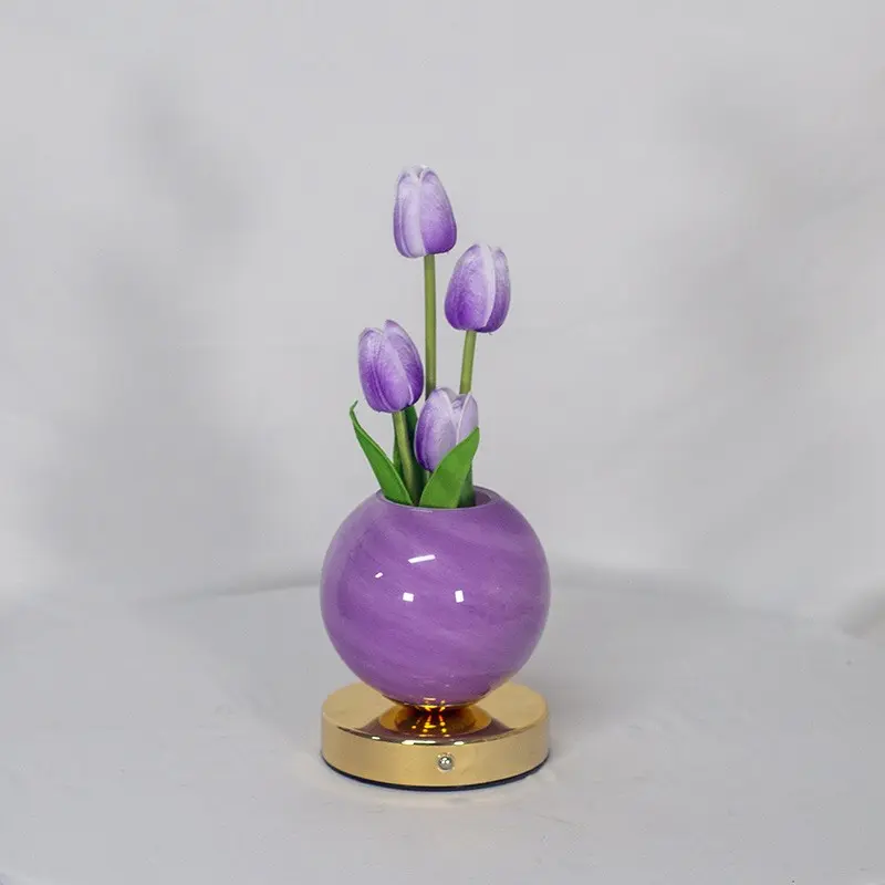 New Simulation Tulip Bouquet Night Light Flower Lamp 3 Color Touch Dimmable USB Rechargeable Table Lamp, Aesthetic Ambient Light Bedroom Lighting For Bedroom Bedside Desk, Elegant Lighting Ideal Gift For Wedding Valentine Birthday