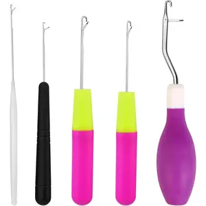 5 Pcs Latch Hook Tool Kits for Adults, Latch Hook Crochet Needle for Carpet Making