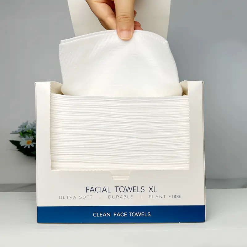 Disposable Face Towel, 40pcs/set Large Size Facial Cleansing Towel, Face Cleansing Towels, Dry & Wet Dual-use Makeup Removal Towel, Cleansing Pads for Home Bathroom Dormitory Travel, Facial Care Tools, Facial Cleansing Cloths