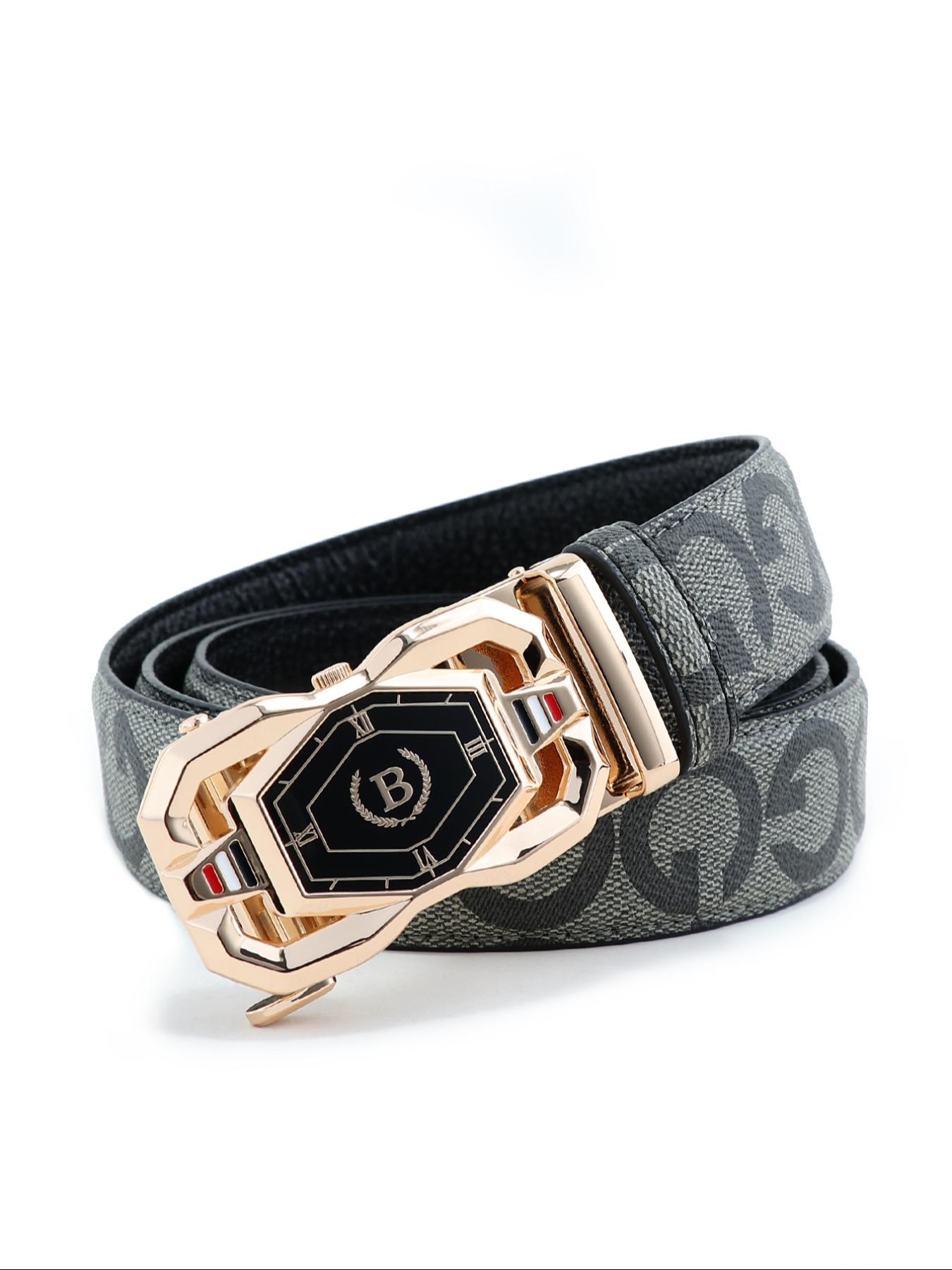 New Trendy Fashion Men's Belt, Casual Business Leather Belt, Versatile Daily Wear Waistband for Suits & Pants, Adjustable Waist Belt, Elegant Belt Buckle