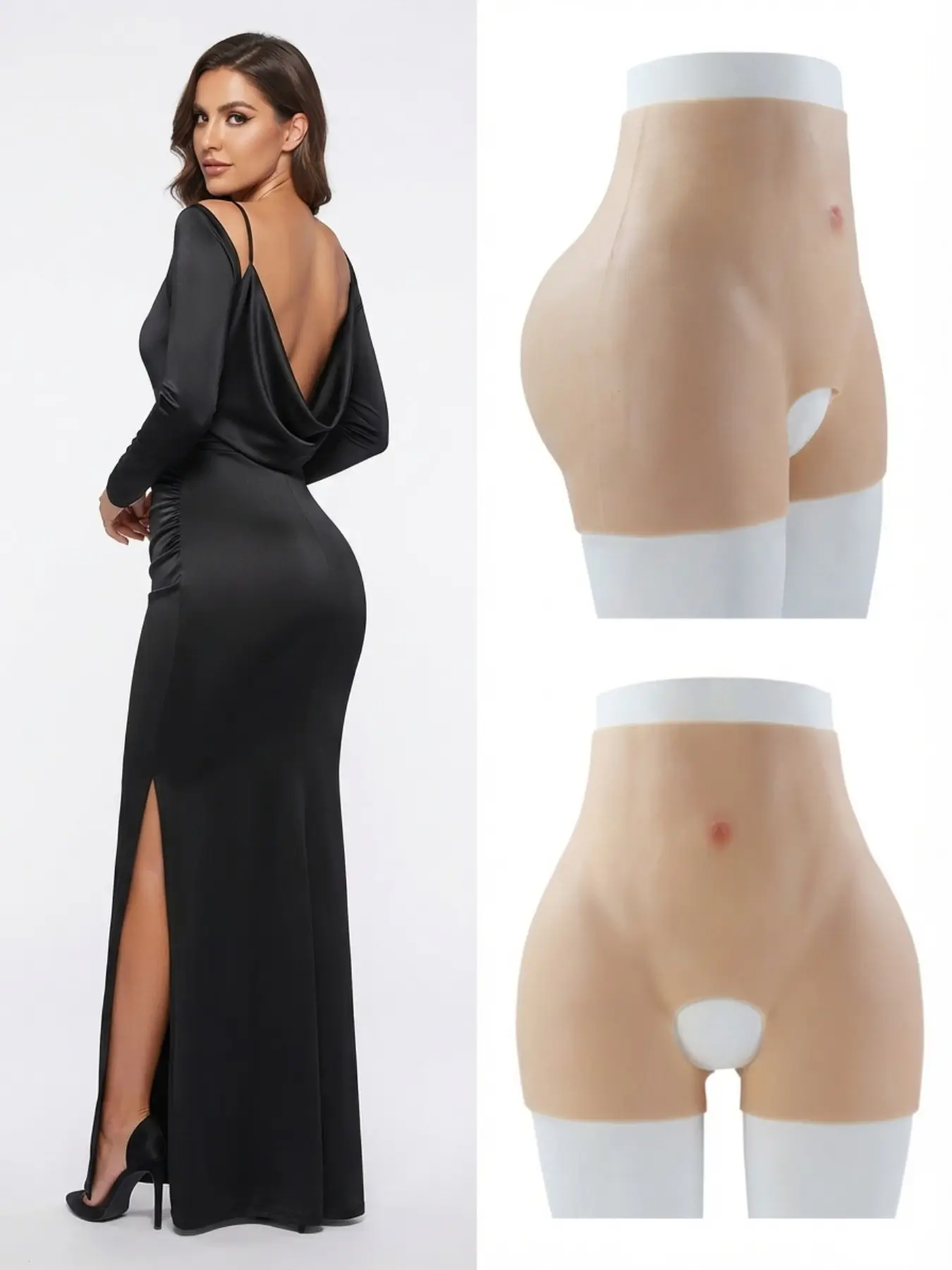 Zero Irritation Silicone Shapewear Shorts, Ultra-Elastic Skin-Friendly Fabric, Strong Tummy Control, Butt Lifting Effect, Invisible Seam
