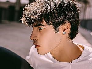 FUNRUN 16 Pairs 18G Fake Gauge Earrings for Men Women Stainless Steel Flat Back Stud Earrings Round Cheater Plug Earrings Faux Gauges Ear Tunnel