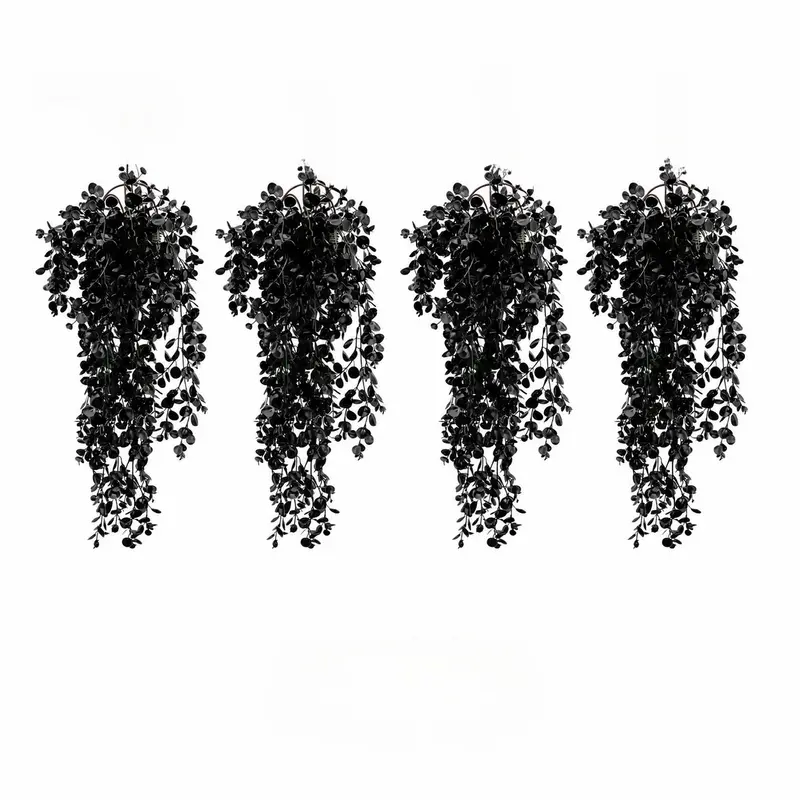 4/6/8pcs Halloween Hanging Eucalyptus Plant, UV Resistant Artificial Decorative Vine with Realistic Leaves, Perfect for Outdoor Wall Decor & Indoor Use