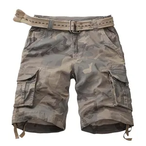 TRGPSG Womens Hiking Shorts, Bermuda Shorts for Women, Summer Camo Shorts Y2K Shorts with Multi-Pocket(No Belt)
