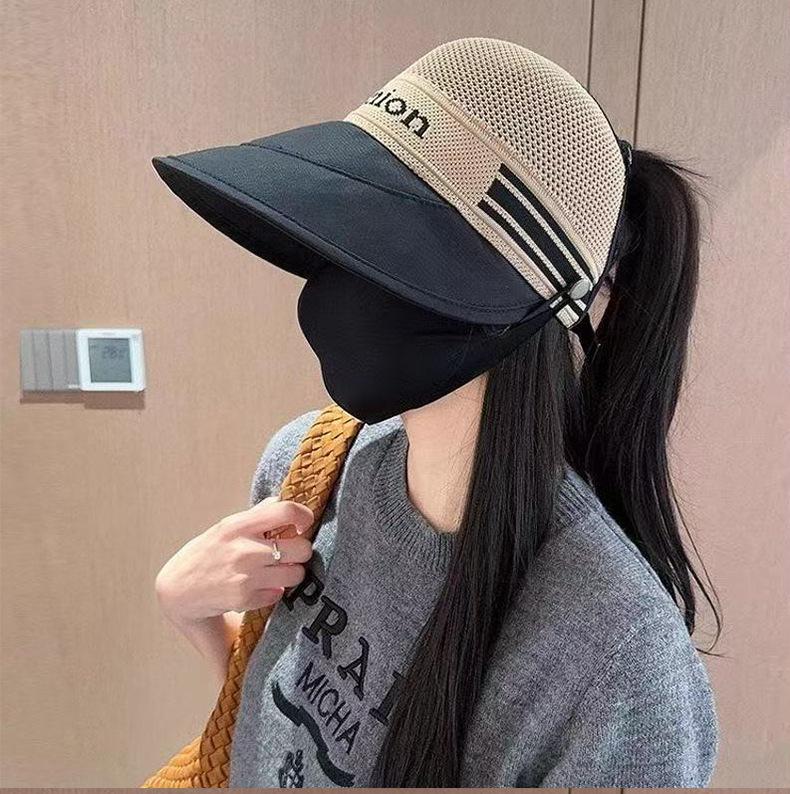 Outdoor sports cap, outdoor sun protection cap, women's fisherman hat, hollowed-out breathable UV protection, baseball cap, sunshade cap, sun hat