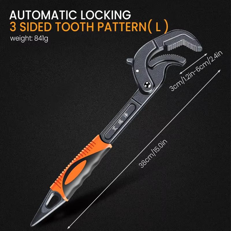Multipurpose Pipe Wrench, 1 Count Universal Wrench, Multi-functional Open Wrench, Adjustable Ratchet Wrench, Manual Maintenance Tool