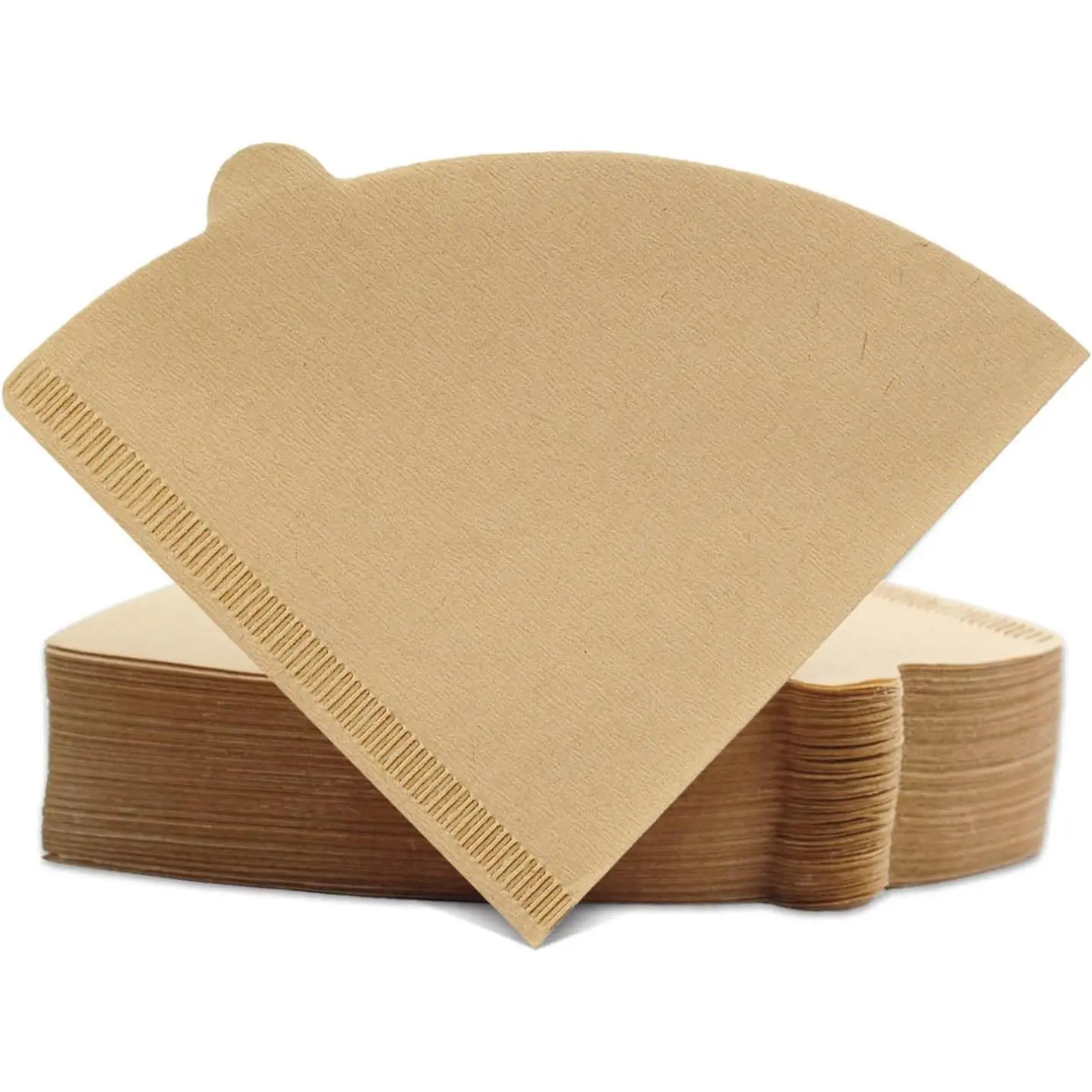 Cone Coffee Filters Size 02, 100 Count 1-4 Cups Unbleached V02 Disposable Coffee Filter Paper, Compatible with Conical Shaped Pour Over Coffee Dripper and Drip Coffee Maker